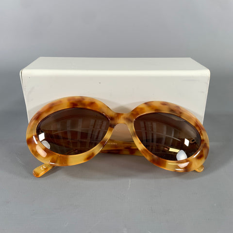 ANDY WOLF Yellow Brown Tortoiseshell Acetate Sunglasses