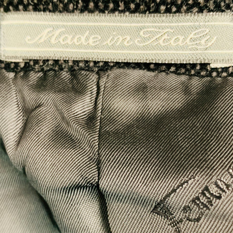 SALVATORE FERRAGAMO Size 40 Black Nailhead Cotton Velvet Sport Coat