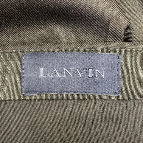 LANVIN Size 32 Black Wool Tuxedo Flat Front Zip Fly Dress Pants