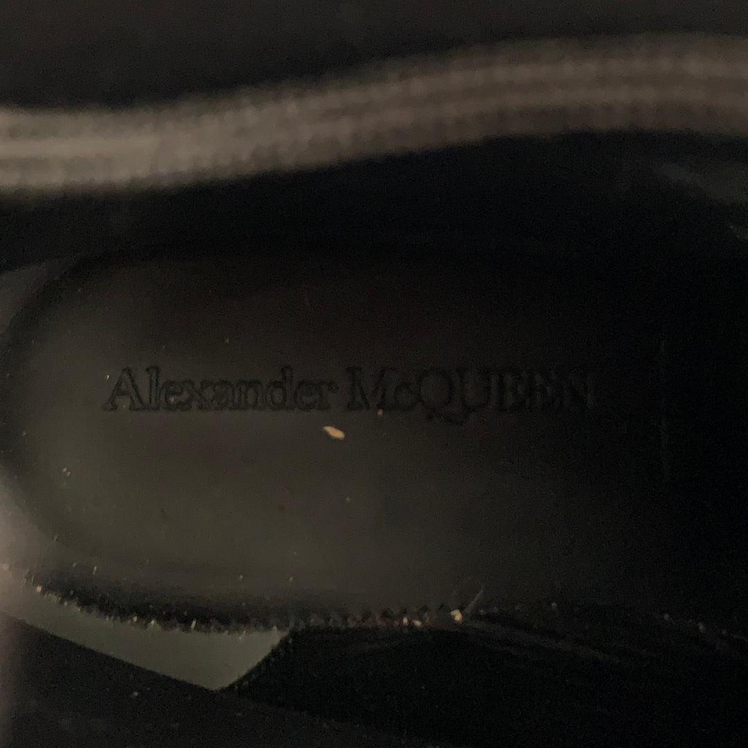 ALEXANDER MCQUEEN Size 9 Black  Leather Lace-Up Combat Boots