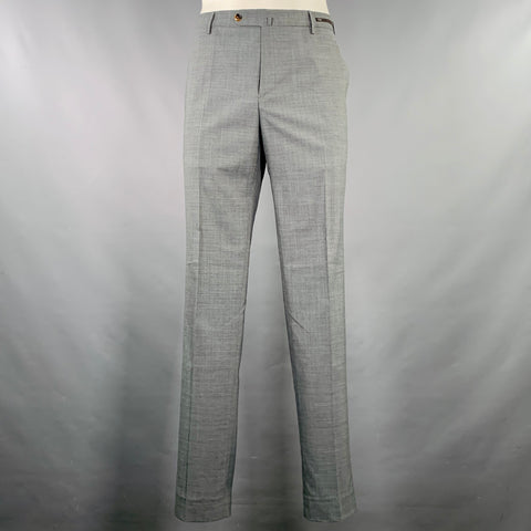 Pantalon de ville PT01 taille 36 gris chiné en mélange de polyester, sans pli