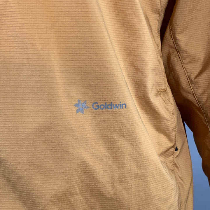 GOLDWIN Size L Brown Nylon Windbreaker Zip Up Jacket