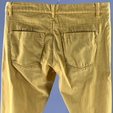 JIL SANDER Size 33 Yellow Cotton Denim Pants