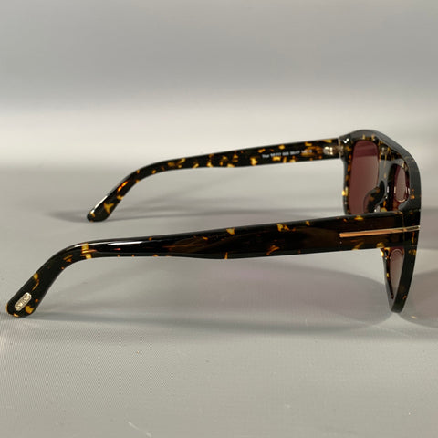 TOM FORD Brown Tortoiseshell Acetate Sunglasses