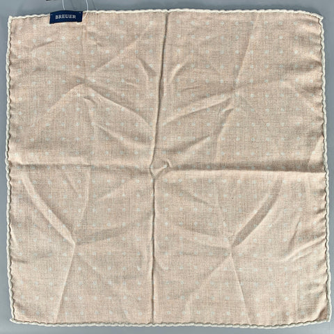 BREUER Orange Beige Dots Pocket Square