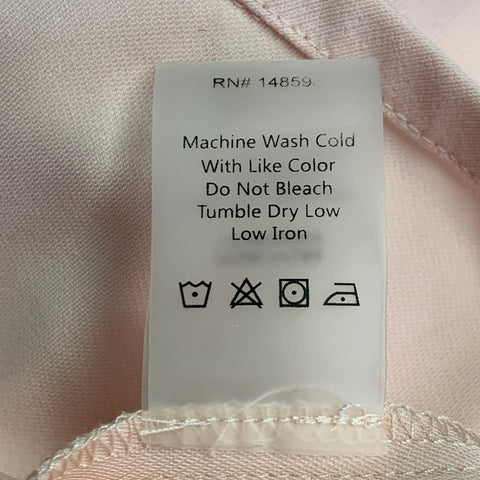 RODARTE Size 18 Pink Polyester Blend Ruffled V-Neck Blouse