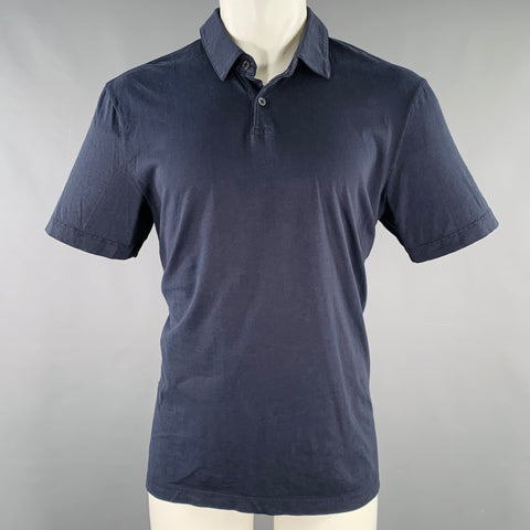JAMES PERSE Size M Navy Cotton Polo