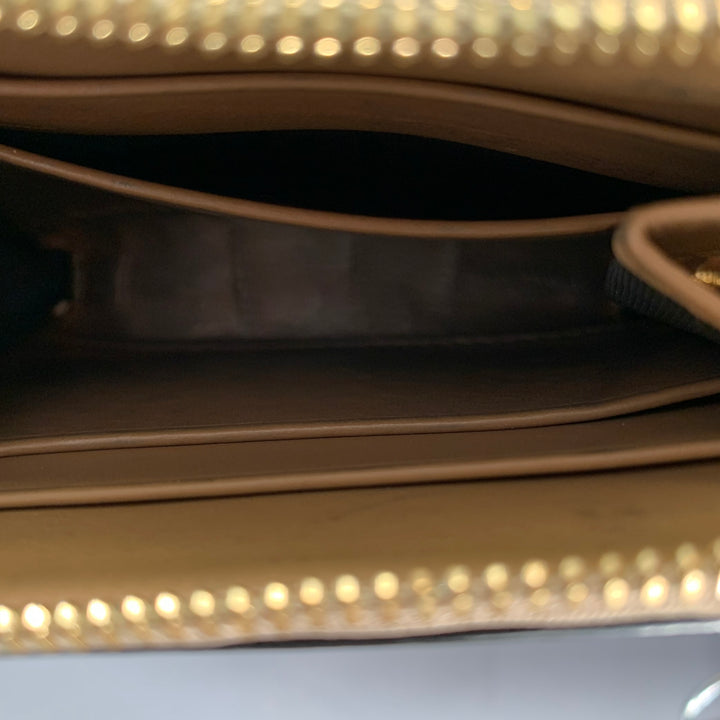 SMYTHSON OF BOND ST. Khaki Taupe Leather Wallet