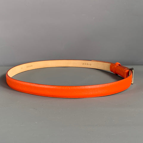 AKRIS Waist Size 38 Orange Leather Belt