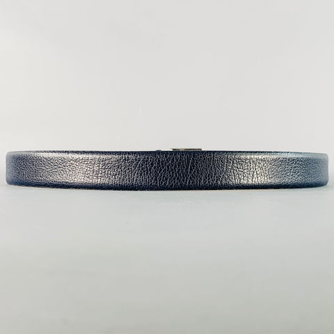 BOSS by HUGO BOSS Size 38 Navy Pebble Grain Cowhide Leather Belt