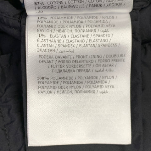 MONCLER Size L Black Nylon Quilted Double Zipper Jacket