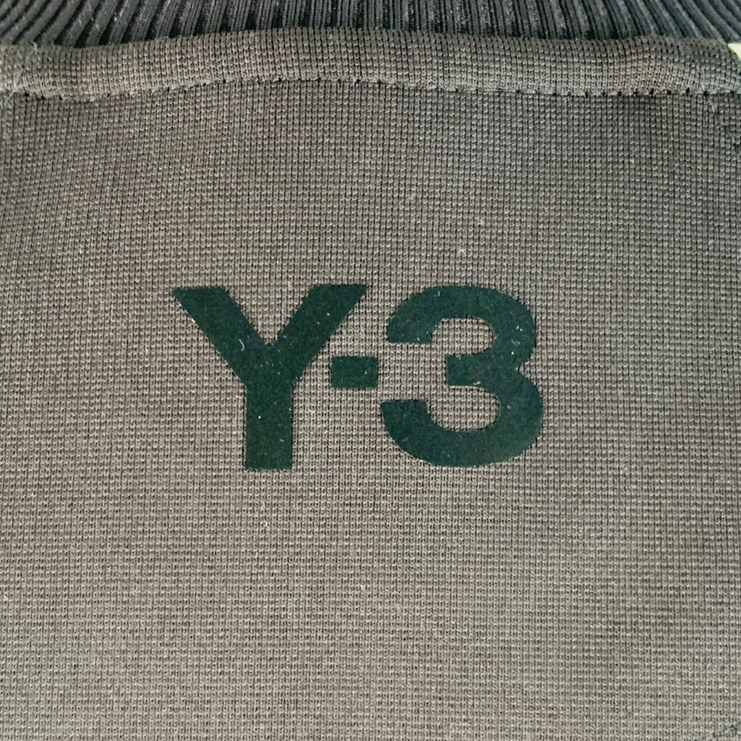 Y-3 Size M Black White Polyamide Blend Zip Up Drawstring Tracksuit
