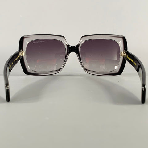 OLIVER GOLDSMITH Black Grey Acetate Sunglasses