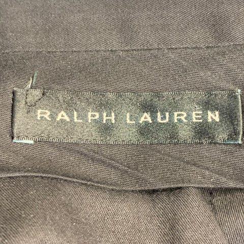 RALPH LAUREN Size 40 Navy Grey Stripe Virgin Wool Notch Lapel Suit