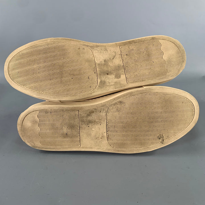 COMMON PROJECTS Size 8 Peach Leather High Top Sneakers