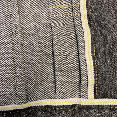 VISVIM Size L DMGD Black Wash Selvedge Denim Trucker Jacket