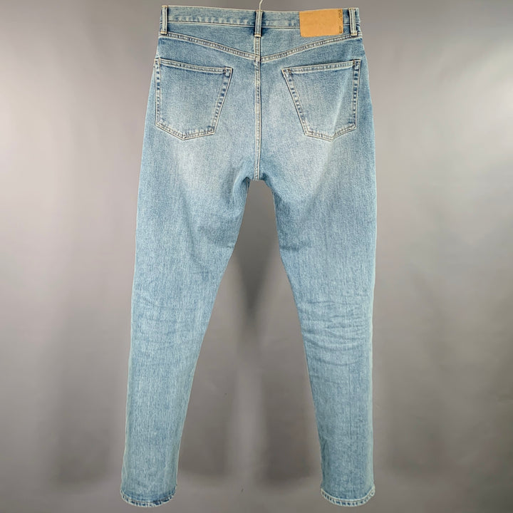 BUCK MASON Size 33 -Ford Standard- Blue Cotton Blend Button Fly Jeans
