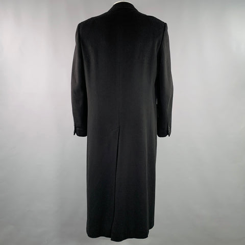 BRIONI Size 44 Black Cashmere Single Breasted Coat