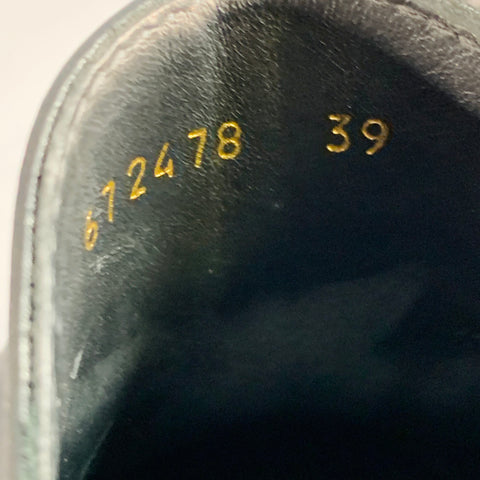 BALENCIAGA 2023 Size 6 Bulldozer Mini Black Leather Platform Lug Sole Ankle Boots