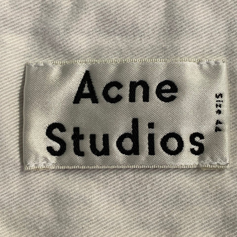 ACNE STUDIOS Size XS Blue White Stripe Cotton One pocket Long Sleeve Shirt