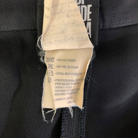 CLAUDE MONTANA Size S Black Silk Blend Tapered Dress Pants