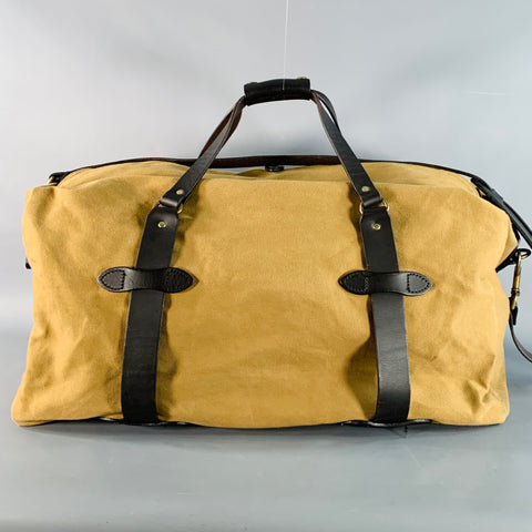 FILSON Large Rugged Tan Brown Cotton Canvas Twill Duffle Bag