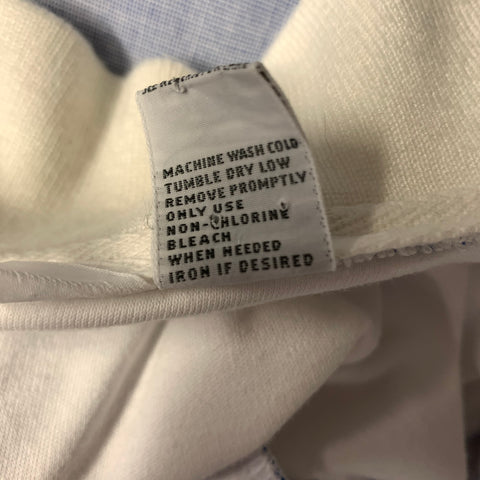 CHRISTIAN DIOR Size M White Light Blue Cotton Blend Short Sleeve Shirt
