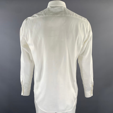 PRINGLE Size L White Cotton Long Sleeve Shirt