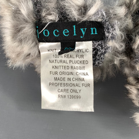 JOCELYN Size One Size Grey Knit Rabbit Gloves