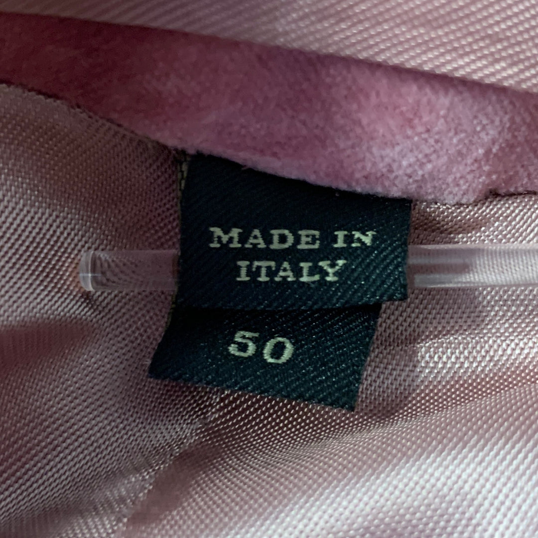 BURBERRY Size 40 Pink Velvet Cotton Peak Lapel Sport Coat