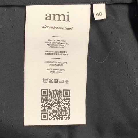 Pantalon habillé AMI by ALEXANDRE MATTIUSSI taille 34, noir, en mohair et laine vierge