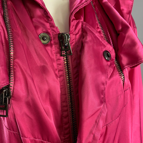 TOM FORD Size S Pink Silk Blend Zip  Snaps Coat