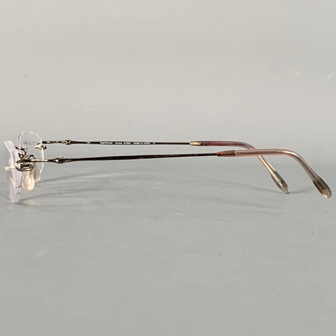 KAZUO KAWASAKI Silver Metal Rimless Eyewear Frames
