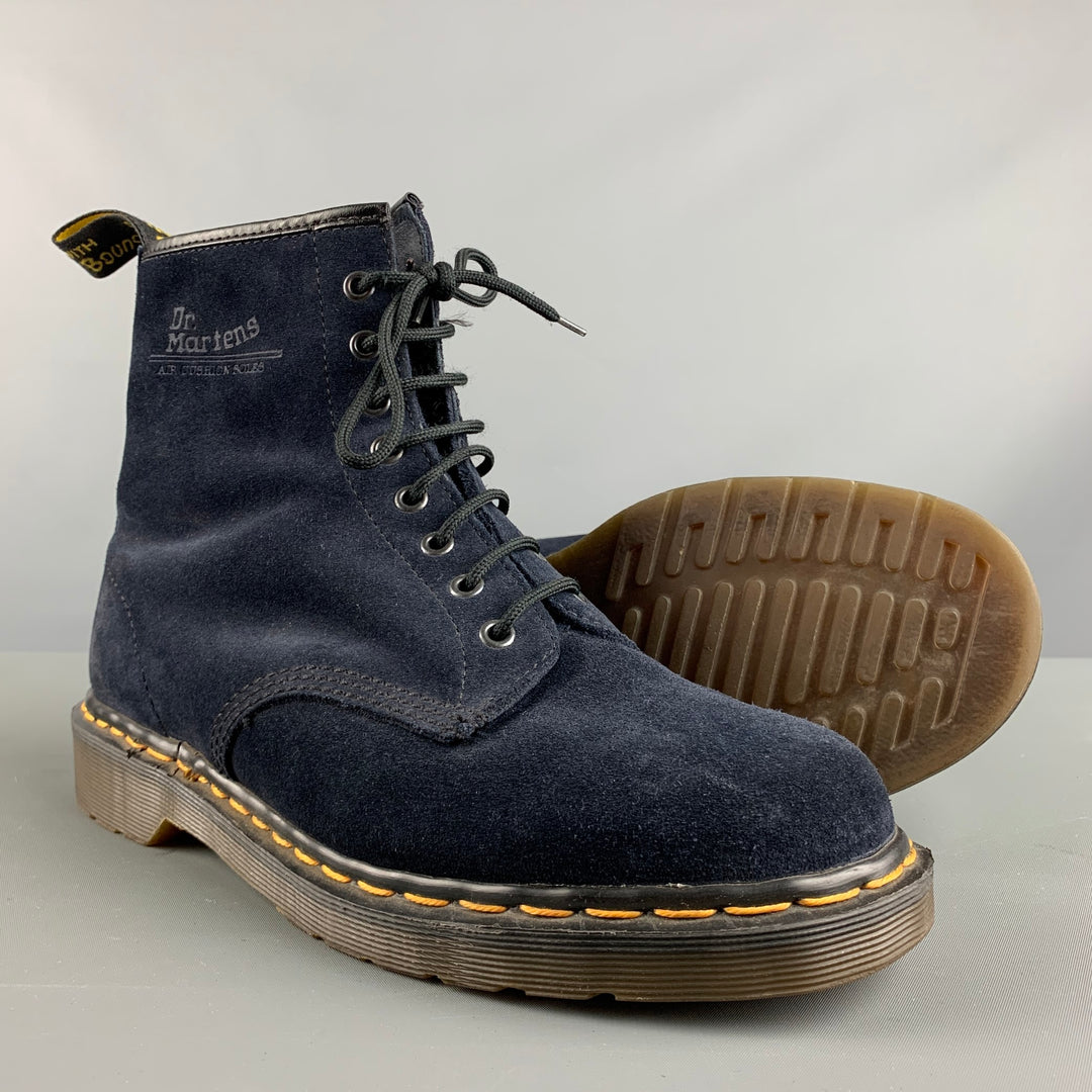 Suede Navy Doc Martens DOC MARTENS Size Navy Suede Lace Up Boots