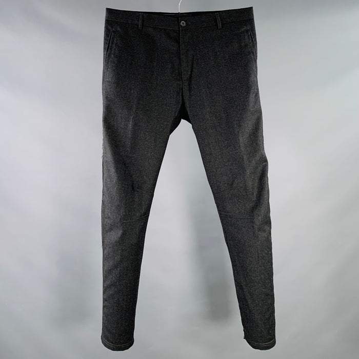 LANVIN Size 32 Charcoal Wool Cashmere Ankle Zip Flat Front Dress Pants