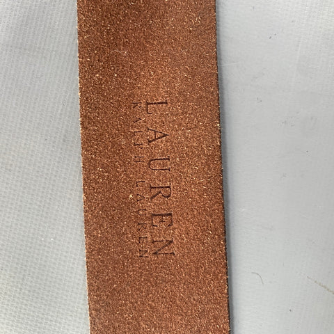 LAUREN by RALPH LAUREN Size M Brown Crackled Leather Belt