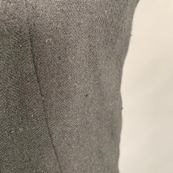 ROBERT GELLER Size M Black Shawl Collar Wool Blend Vest