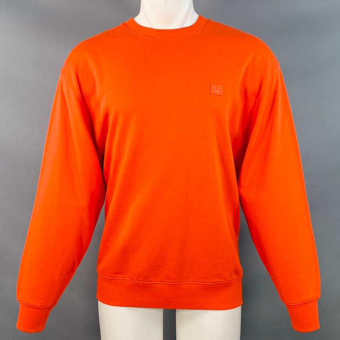 ACNE STUDIOS Size S Orange Cotton Oversized Sweatshirt