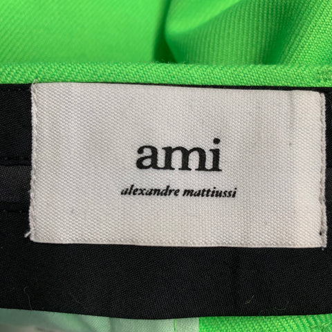 AMI by ALEXANDRE MATTIUSSI Size 34 Green Lime Twill Tapered Dress Pants