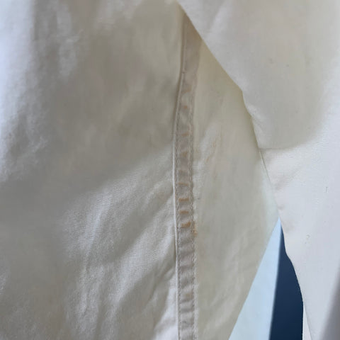 MUGLER Size M White Cotton Button Up Long Sleeve Shirt