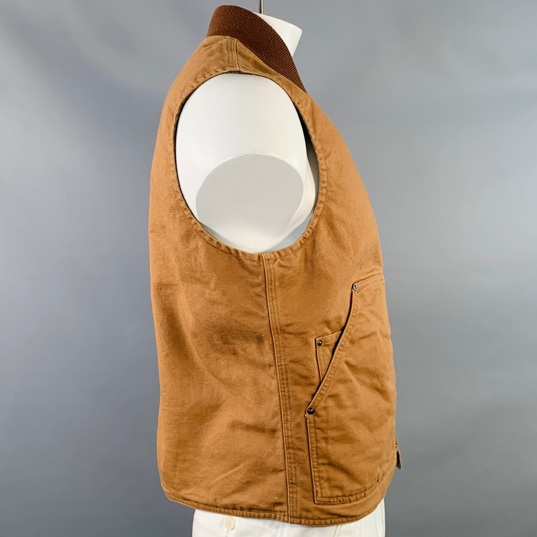 RRL by RALPH LAUREN Size L Brown Green Black Cotton Reversible Vest