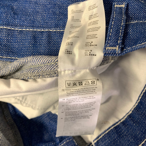 FURSAC Size 30 Blue Contrast Stitch Cotton Straight leg Jeans