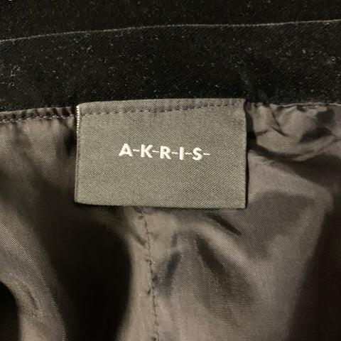 AKRIS Size 8 Black Cotton Pencil Knee Length Skirt