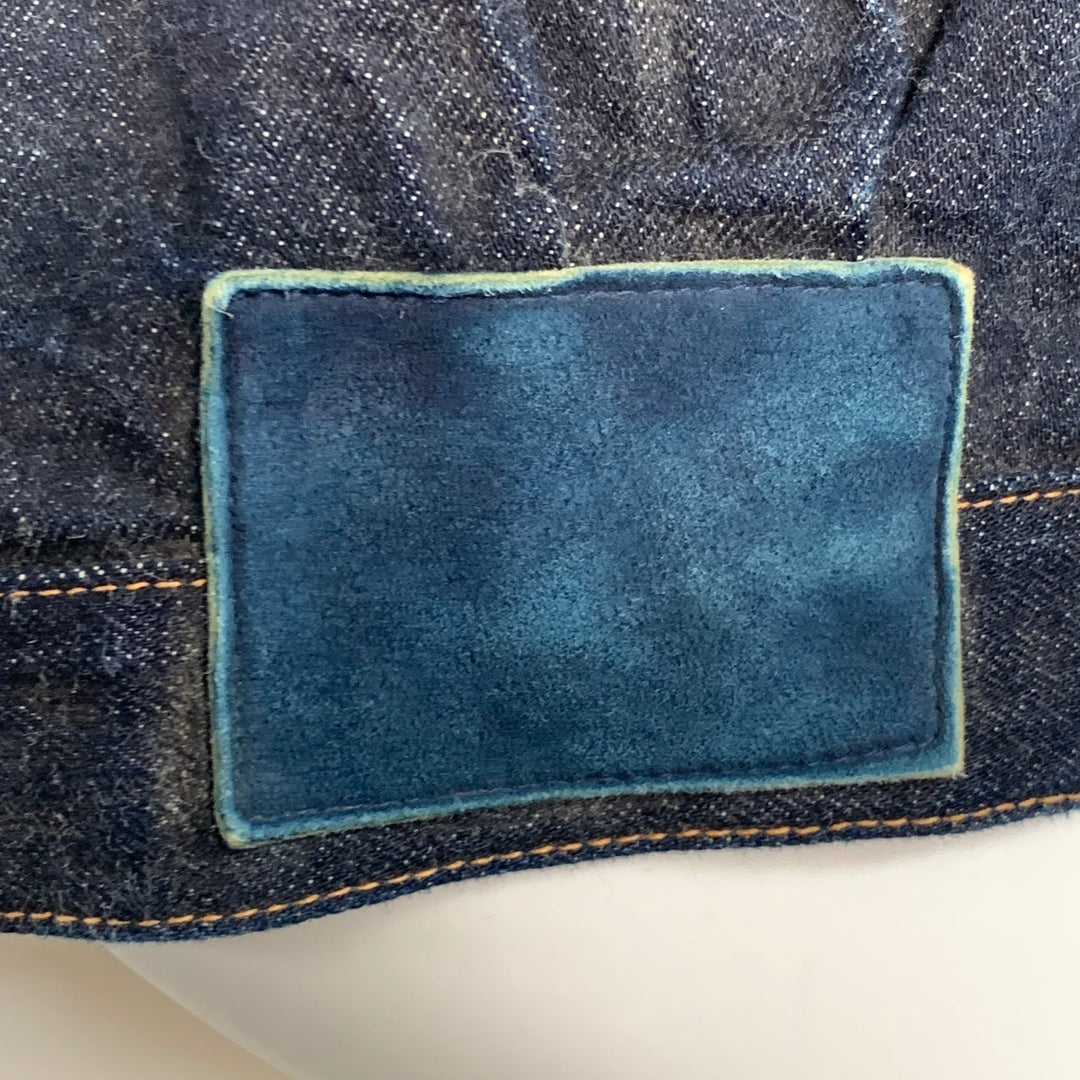 VISVIM Size M SS 101XX Raw Mud Overdye Indigo Contrast Stitch Selvedge Denim Trucker Jacket