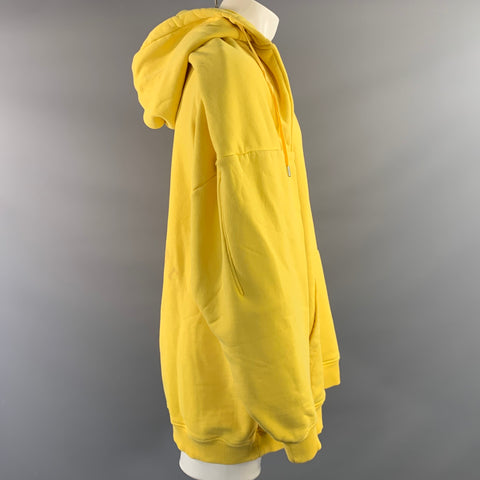 Y/PROJECT Size M Yellow Cotton Hoodie Sweatshirt