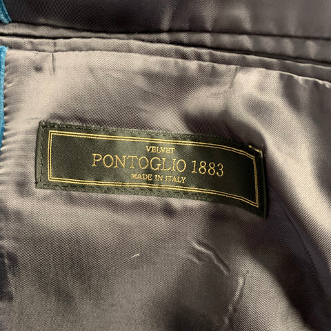 TODD SNYDER Size 38 Short Teal Corduroy Cotton Notch Lapel 32 29 Suit