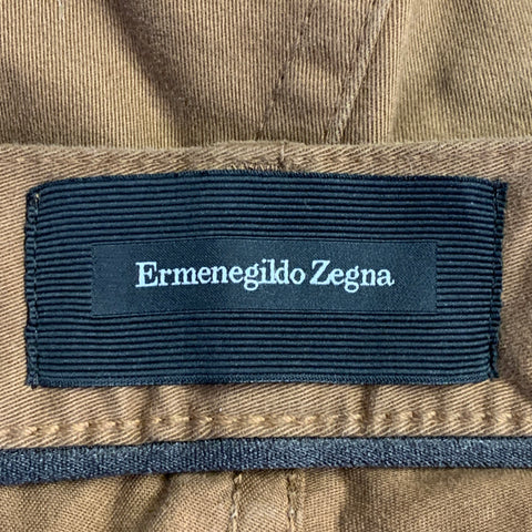 ERMENEGILDO ZEGNA Size 30 Brown Cotton Blend Jean Cut Casual Pants