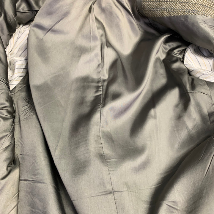 SOUTHWICK for O'CONNELL'S 42 Long Grey Blue Stripe Wool Notch Lapel Sport Coat