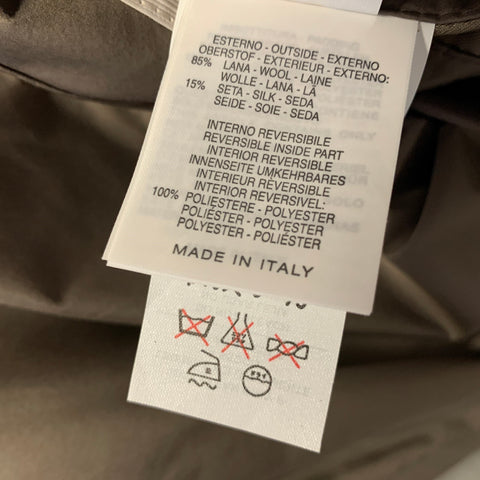 ERMENEGILDO ZEGNA Chest Size 42 Size L Grey Brown Wool & Silk Zip Up Vest