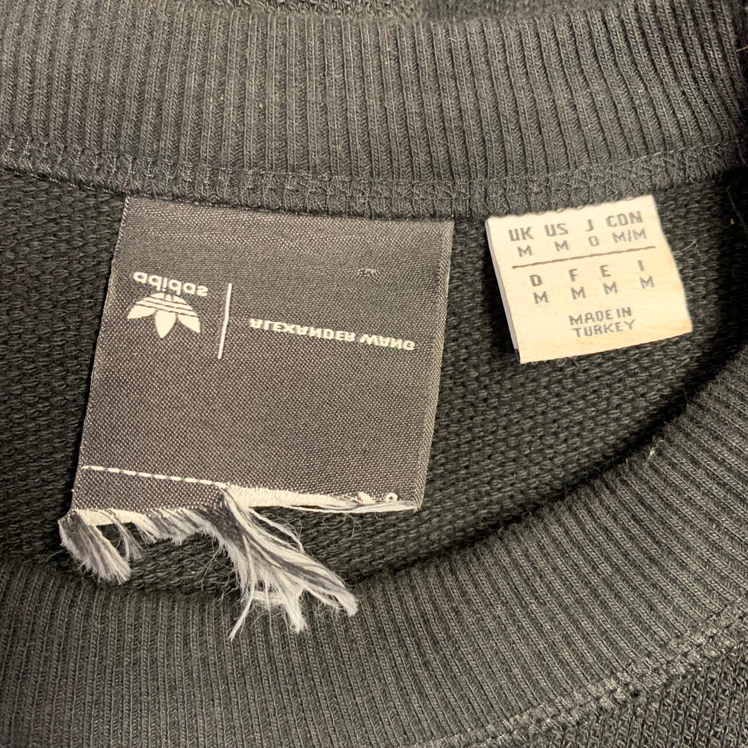 ALEXANDER WANG Size M Black Red Graphic Cotton Crew Neck Sweatshirt